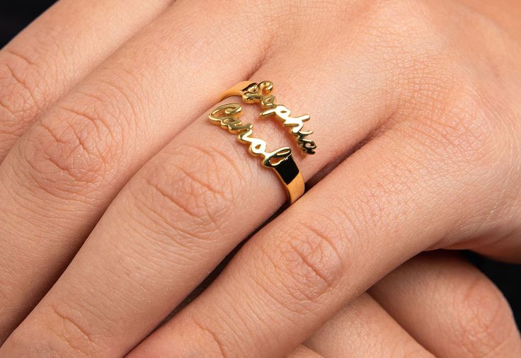 Cutomize couple name ring