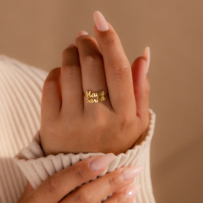 Cutomize couple name ring
