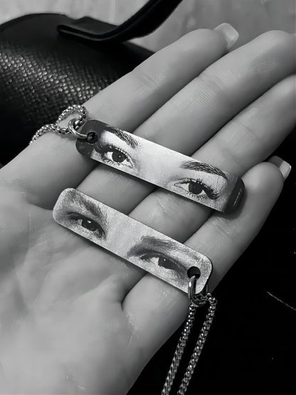 Customize eye pendant With back name