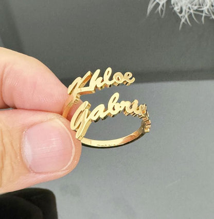 Cutomize couple name ring